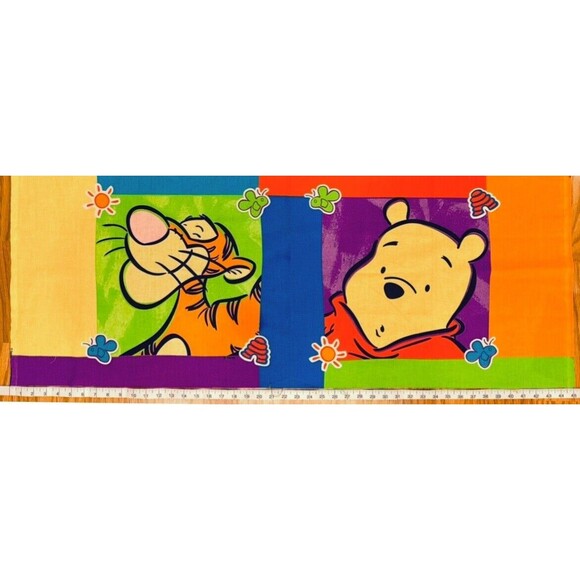 Disney Winnie Pooh & Tigger Quilt Panel Pillow Panel Pooh Quilt Panel 18"x44" - Picture 1 of 3